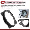 Black plastic speaker spacer ring adaptor with molded tabs and cutouts for secure mounting on toyota tundra 6x9 speakers