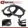 Black plastic speaker spacer ring adaptors with integrated bracket holes for toyota tundra 2007-2021 6x9 inches