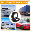 Black plastic wheel hub adapter ring for speaker spacer ring toyota avalon 2019 to 2023 back side view