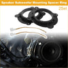 Black plastic speaker spacer rings with tabs and holes for secure mounting in toyota avalon 2019-2023 tweeter adapters
