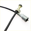 Black rubber speedometer drive cable with silver metal connector and brass housing for toyota hilux ln50 series