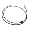 Black rubber-coated speedometer drive cable with metallic connectors and threaded end cap for toyota hilux models