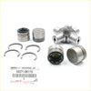 Silver metallic universal joint spider kit with bearing assemblies and retaining rings for toyota hilux 2012-2015
