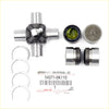 Silver universal joint spider kit with black rubber bushing and green grease-filled bearing for Toyota Hilux 2012-2015
