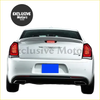 Back view of white chrysler 300 s sedan with sleek taillights and sporty rear spoiler lip for 2012-2018 models