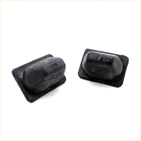 Black rubber spring bumper support with textured worn surface and rectangular base for mitsubishi triton l200 2wd
