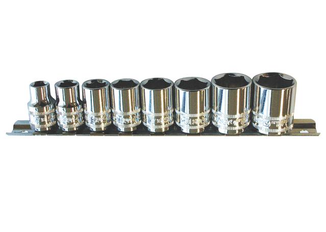 SP Tools Socket Rail 3/8"Dr 6PT 8Pc SAE