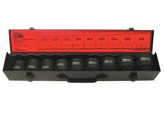 SP Tools Socket Set Impact 1"Dr 6PT 9Pc Metric