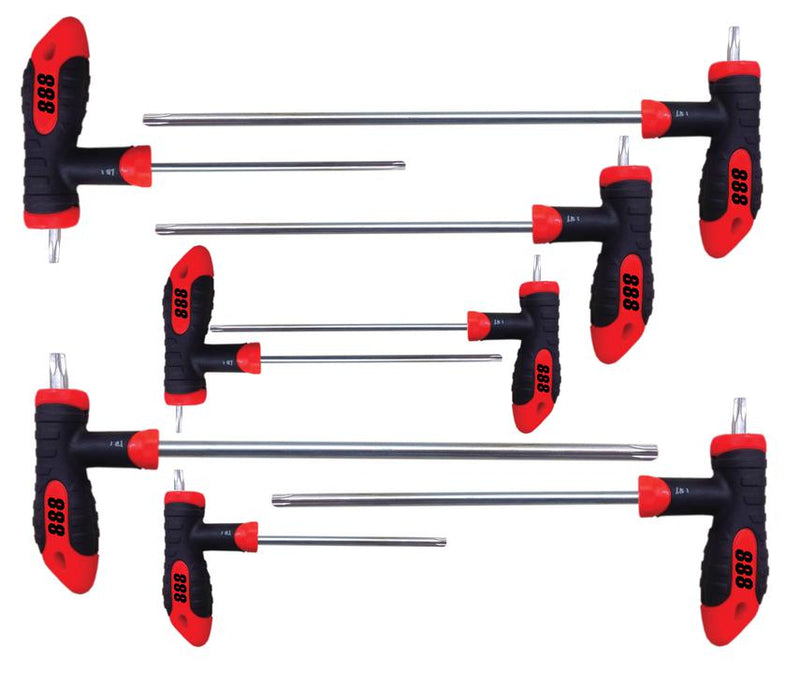 888 By SP Tools Hex Key T-Handle 8Pc Torx Set