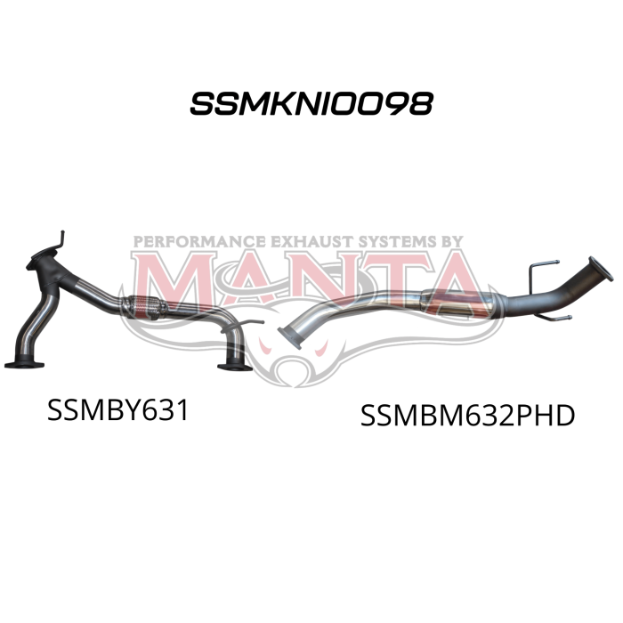 Manta Patrol Y62 V8 5.6L Wagon, 3in Centre Hotdog For OE