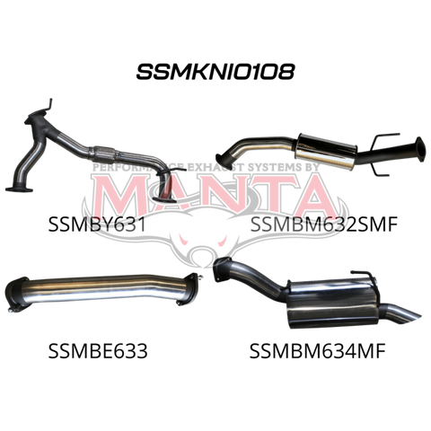 Manta Patrol Y62 V8 5.6L Wagon 3in Catback With Medium