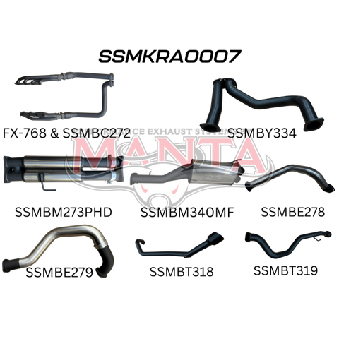 Manta DT RAM1500 5.7L V8 3in Twin Full Exhaust, with