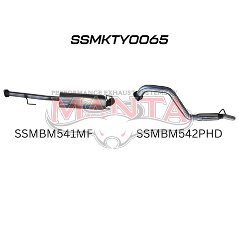 Manta Toyota Hilux 150 4.0L V6 2.5in Cat Back Exhaust