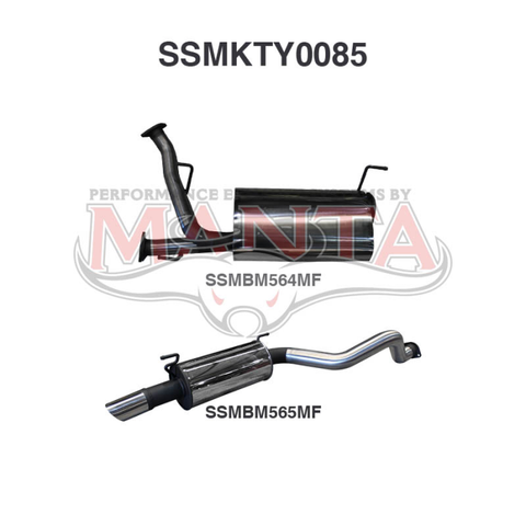 Manta UZJ200 4.7L V8 CatBack 3in Including Single 3in SS