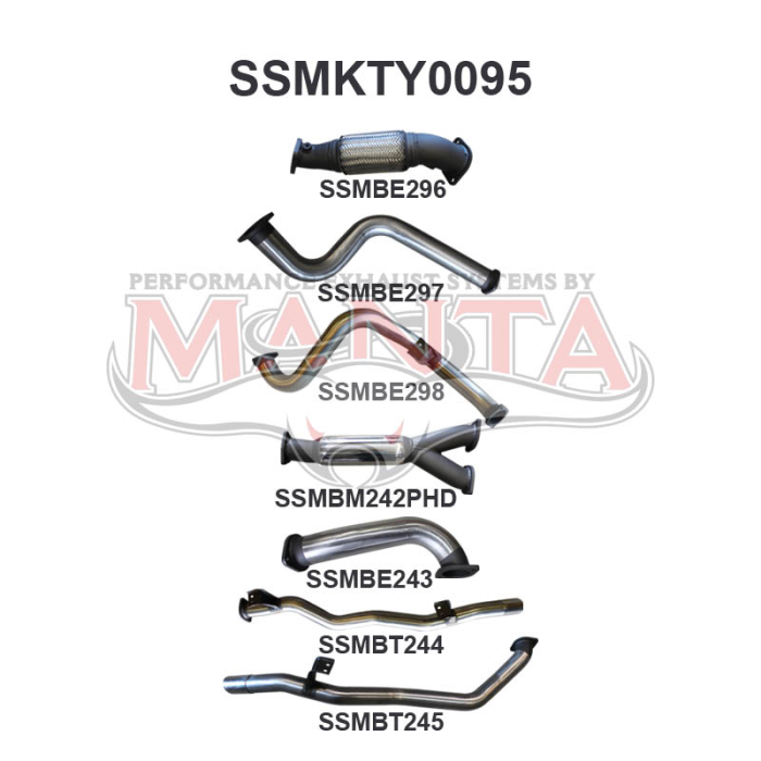Manta VDJ79 Single Cab Twin 3in Exhaust Kit With Hotdog