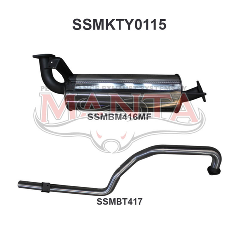 Manta FZJ105 2.5in off Extractors Muffler/Tailpipe