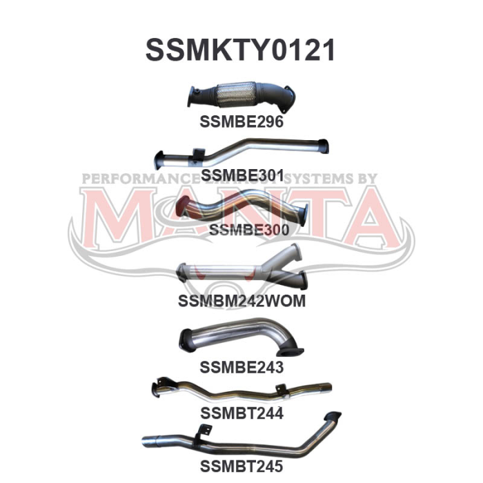 Manta VDJ79 Dual Cab Twin 3in WOM No Cat Exhaust System