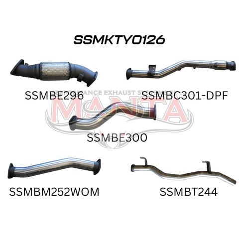 Manta VDJ79 V8 Ute 3in With Cat & WOM DPF Exhaust System