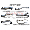 Manta VDJ79 V8 Ute Dual 3in With Cat & WOM DPF Exhaust