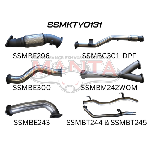 Manta VDJ79 V8 Ute Dual 3in With Cat & WOM DPF Exhaust
