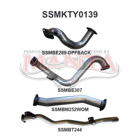 Manta VDJ78 V8 Troop Carrier DPF Back 3in Exhaust System