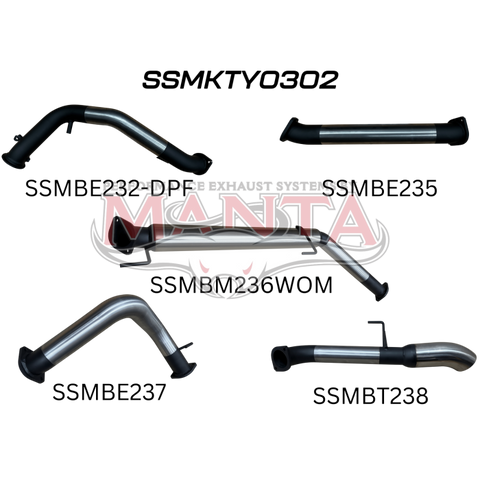 Manta Toyota Landcruiser 300 Series V6 3in Turbo Back