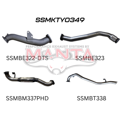Manta HZJ80 3in Turbo Back With Hotdog To Suit DTS Turbo