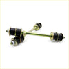 Black rubber bushings with gold metal ends and bolts on a metal rod stabilizer link rod for nissan navara d21 king cab