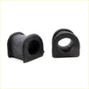 Black rubber stabilizer shaft bushing with cylindrical shape and reinforced edges for Toyota Hilux 1978-1983