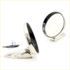 Chrome-finished stainless side mirror with black rubber bezel and mounting hardware for chrysler valiant pacer ap5-cl 1963-1981
