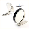 Shiny chrome stainless mirror for chrysler valiant pacer ap5-cl 1963-1981 with black rubber bezel and mounting hardware