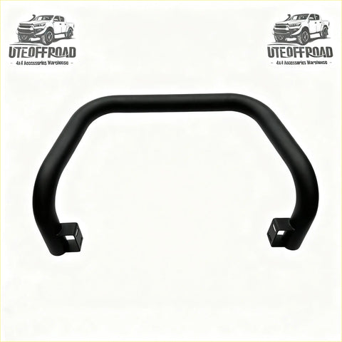 Black curved stainless steel front bumper guard with mounting brackets for toyota hilux 2015-2020 matte black