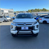 White mitsubishi triton pickup truck with a black stainless steel nudge bar medium size compatible 2019-2023