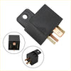 Black rectangular starter solenoid relay with copper terminal pins and mounting tab fit for tohatsu nissan 40hp to 90hp
