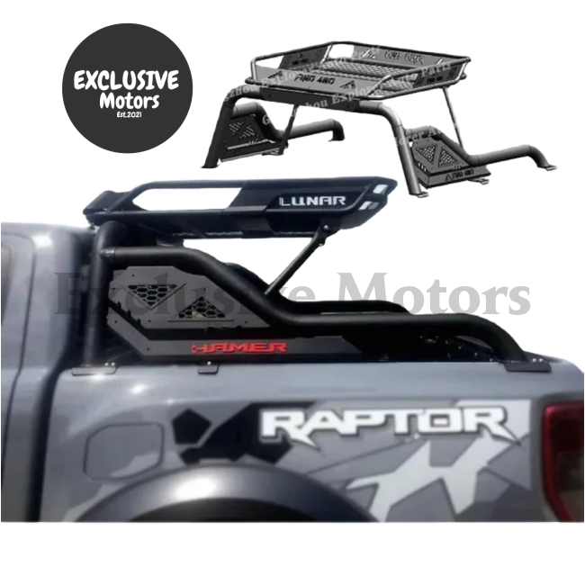 Ford Ranger, Toyota Hilux Revo Steel Roll Bar with Basket (4x4)
