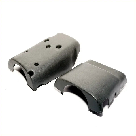 Black plastic steering column cover with matte finish and mounting holes for Toyota Hilux 1988-1997