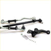 Black and silver steering drag link kit with ball joints and brackets for Nissan Big-M NP300 1997-2000