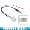 Black and blue insulated stereo wiring harness with red rca plug and white connector for toyota 4wd ute offroad use