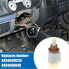 Gray and brown plastic stop lamp switch with yellow cap for Toyota Tacoma 4Runner ignition from the back side