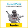 Silver metal vacuum pump with gear and bearing assembly suitable for 2005-2015 mitsubishi triton ml mn 2.5l 4d56