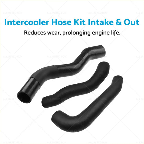 Black rubber intercooler hose kit for intake and out suitable for mitsubishi triton mn 10-15 td 25l engine
