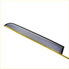 Gray tinted sleek sun shade visor with black frame and smooth curved edges for toyota hilux 2005 2015 side window