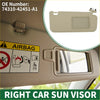 Beige plastic sun visor for toyota rav4 2006-2008 with integrated mirror and rectangular slot for sunglasses
