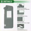 Gray plastic sun visor with rectangular cutout and adjustable rotating mechanism for toyota tacoma 2005-2015 back side