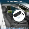Black plastic sunglasses case for toyota c-hr 2016-2023 with mounting clips and screwdrivers included