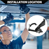 Black metal suspension ride height level sensor door latch with curved hook and adjustment knob for toyota prius back side