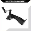Black plastic and metal car door handle latch mechanism with direct replacement label for toyota prius suspension sensor