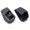 Black rubber tailgate bumper stop for Nissan Datsun 720 1979-1986 showing worn and smooth textured sides