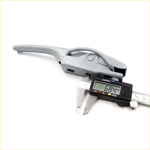 Gray plastic tailgate handle opener with built-in lever latch and wire loop for mitsubishi triton colt l200 k75t 1996-2006