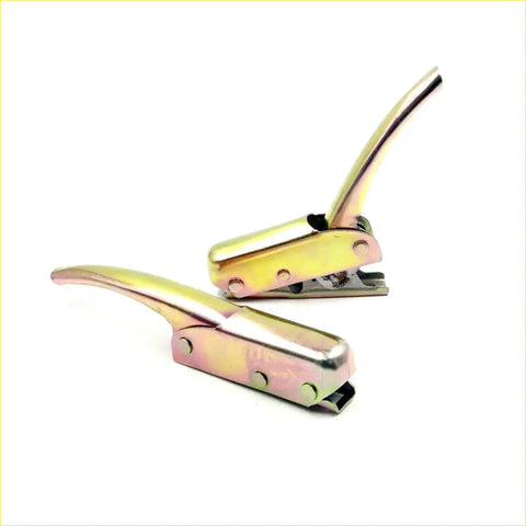 Two metallic yellow golden lever clamps with screws for tail gate handle opener fit nissan datsun navara d21 1986-1997
